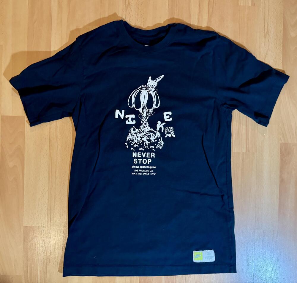 Nike Shirt Mens Medium Black Never Stop Los Angeles Graphic Tee Athletic 2010s